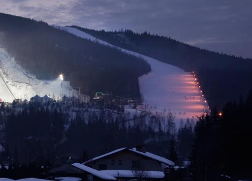 Skilift Doplik - Beleuchtete Skipiste